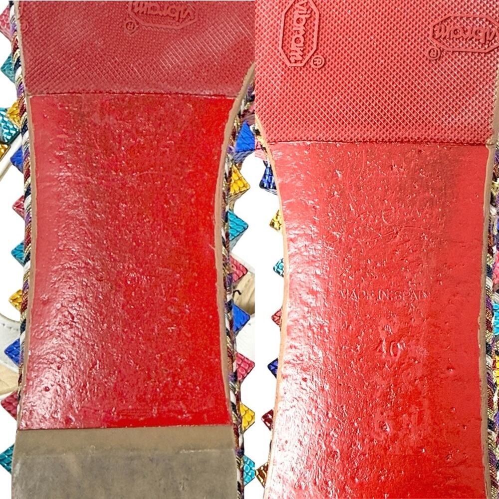 Christian Louboutin Pyraclou Studded Unicorn Platform Espadrille Sandals Size 40 - Picture 8 of 8